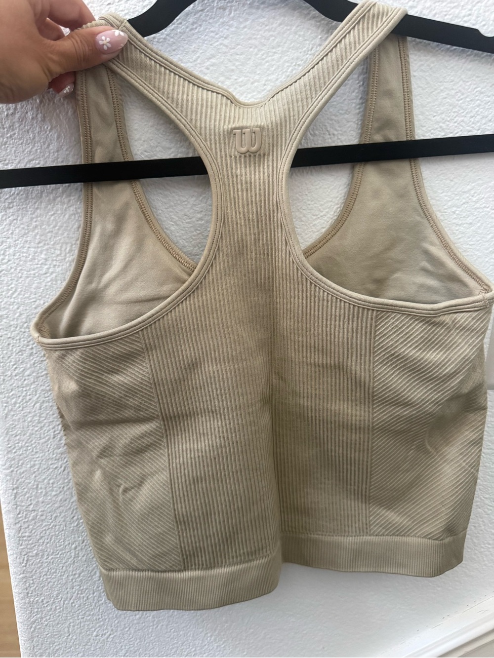Wilson Beige Ribbed Racerback Crop Top - Picture 2 of 2